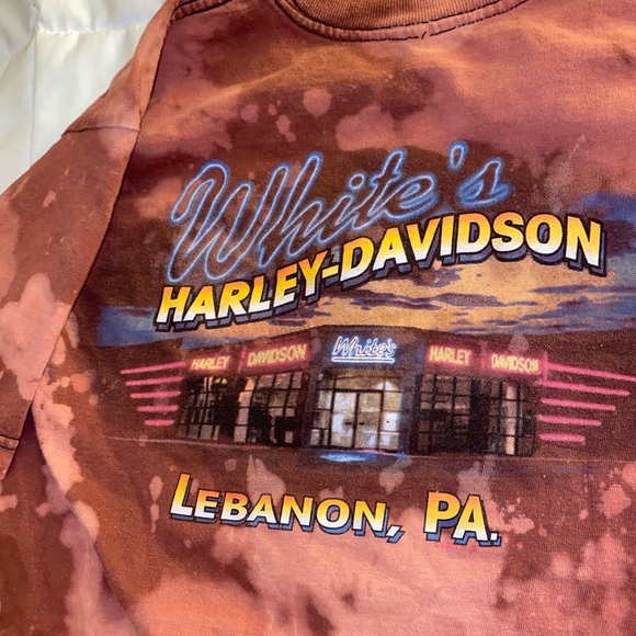 Harley Davidson Cropped Acid Wash Tshirt - Picture 4 of 4